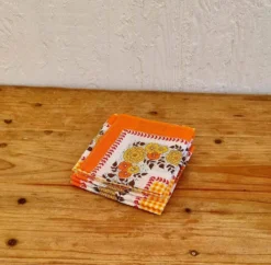 Lot de 5 serviettes de table seventies
