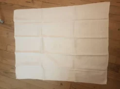 Lot de 9 serviettes en lin monogrammées vintage