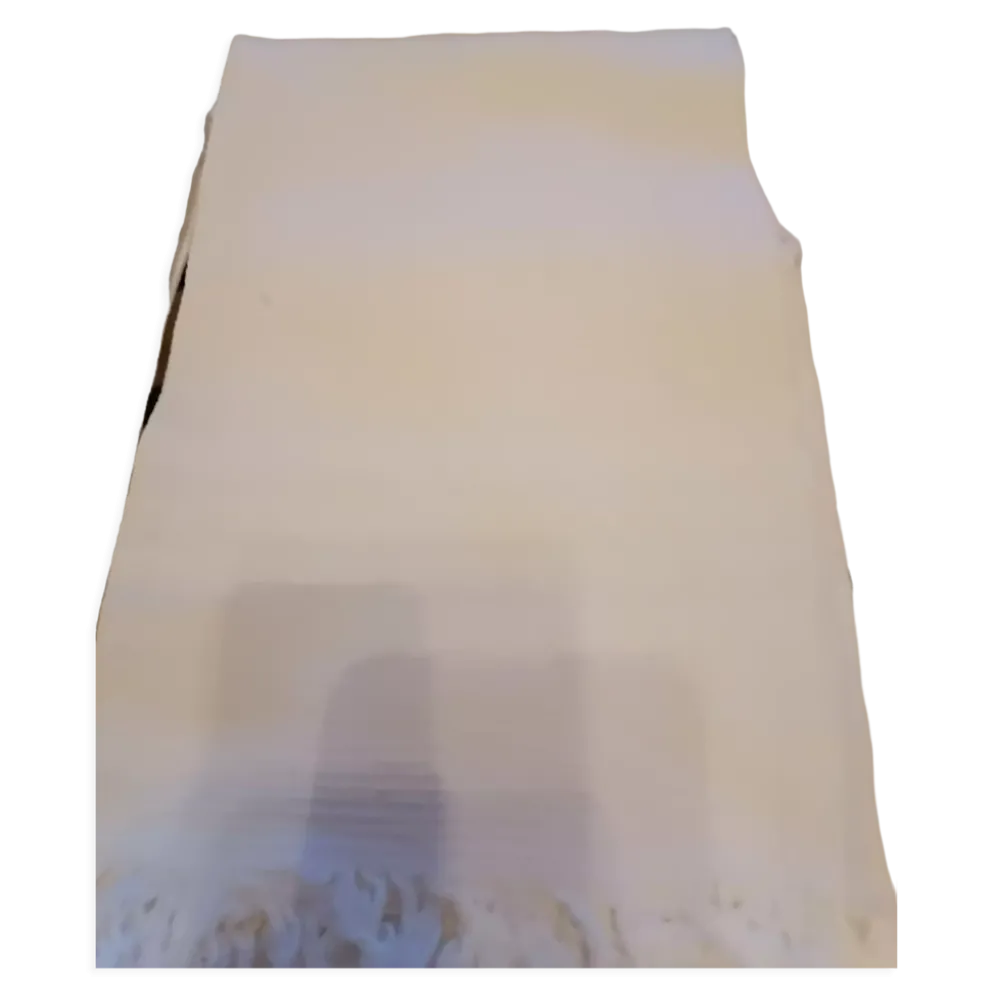 Lot de 6 serviettes toilette coton i nid d abeilles franges 1930 50
