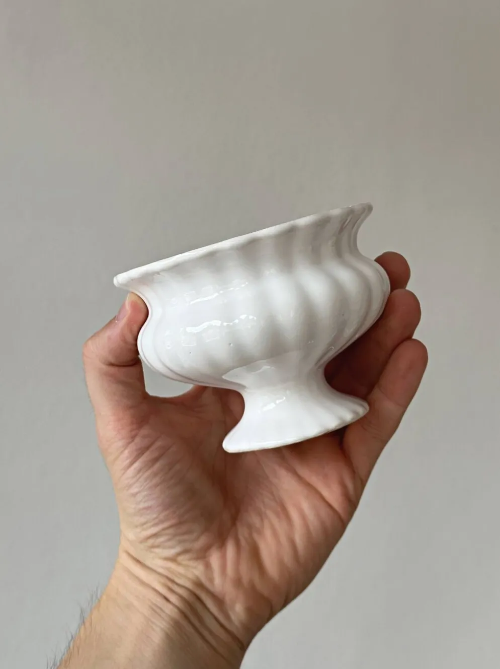 Lot trois cache-pots céramique blanche