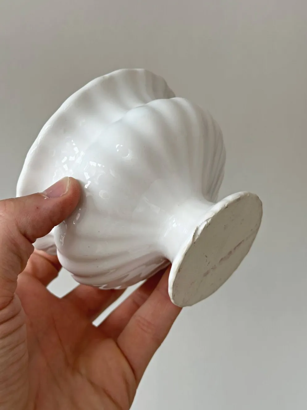Lot trois cache-pots céramique blanche