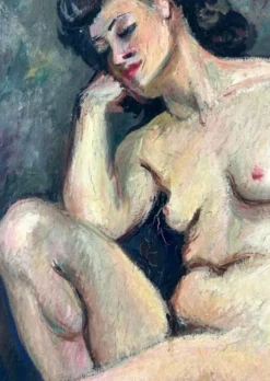 Louise-Jeanne Cottard Fossey.huile sur toile encadrée