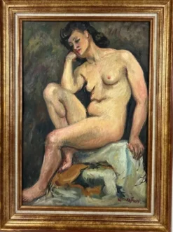 Louise-Jeanne Cottard Fossey.huile sur toile encadrée