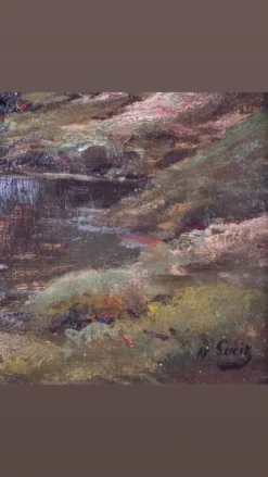 Louis Marius Gueit 1877-1956 L'aube dans les Landes signé Hsp 42 x 53cm