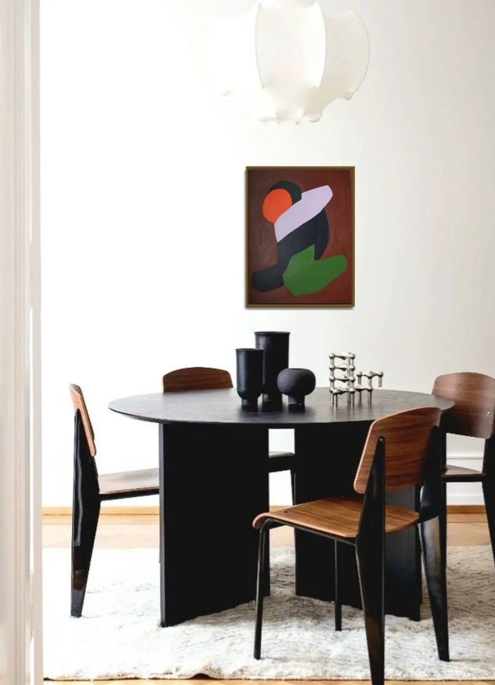 Lovers peinture couple minimaliste