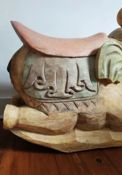 Éléphant à bascule, travail indien, 65 x 67 cm