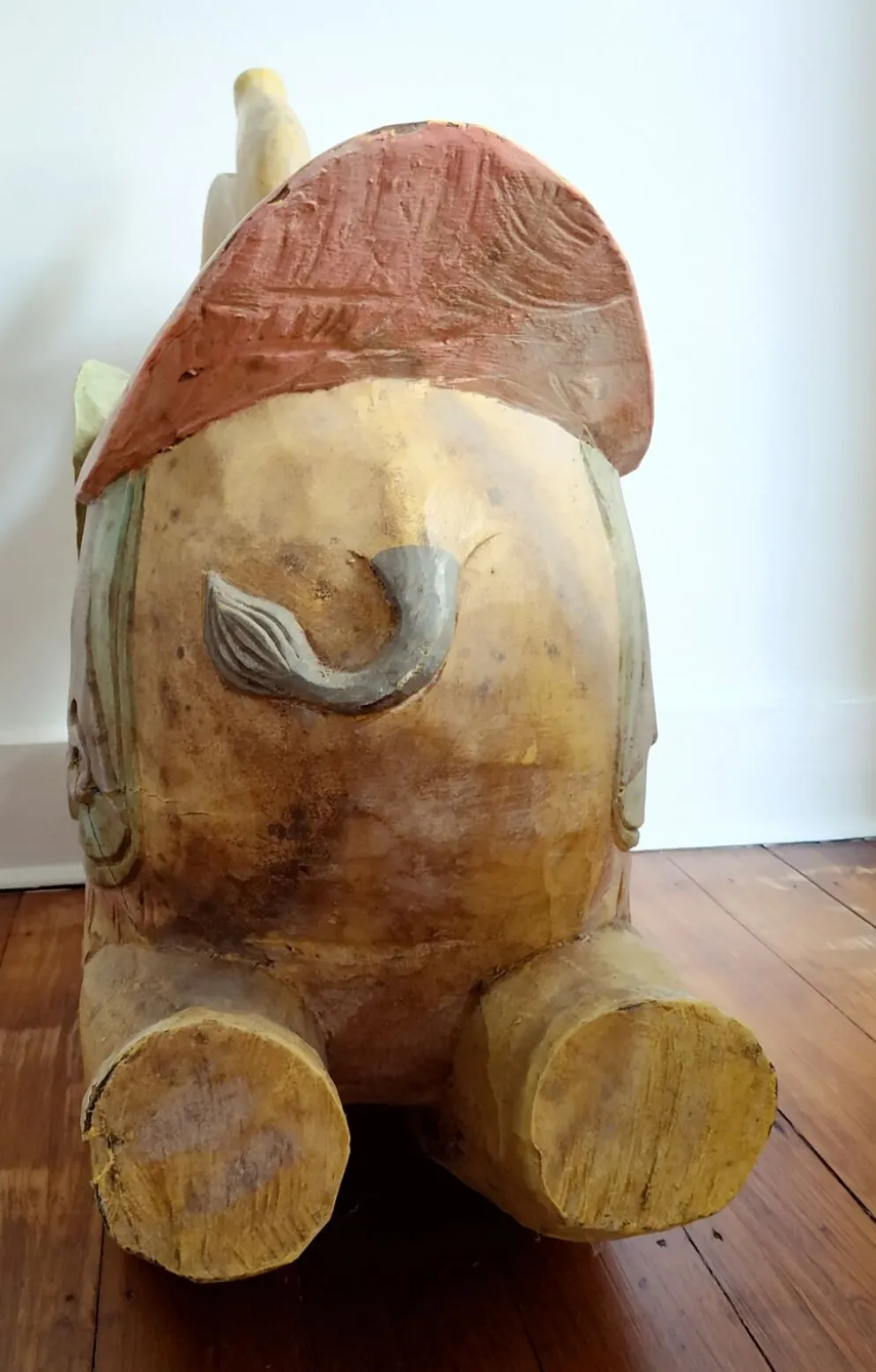 Éléphant à bascule, travail indien, 65 x 67 cm