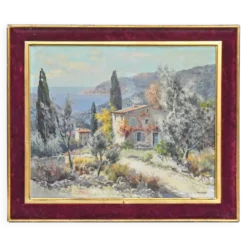 Lucien POTRONAT (1889-1973) "Paysage de la Côte d'Azur" Huile sur toile