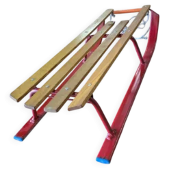 Luge Traîneau vintage en bois et métal – esprit montagne