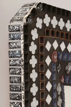 Magnifique miroir mural en mosaïque scandinave des années 1960