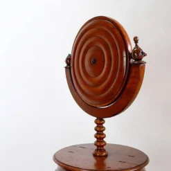 Mahogany Psyche barber mirror - Turned Wood 19th century