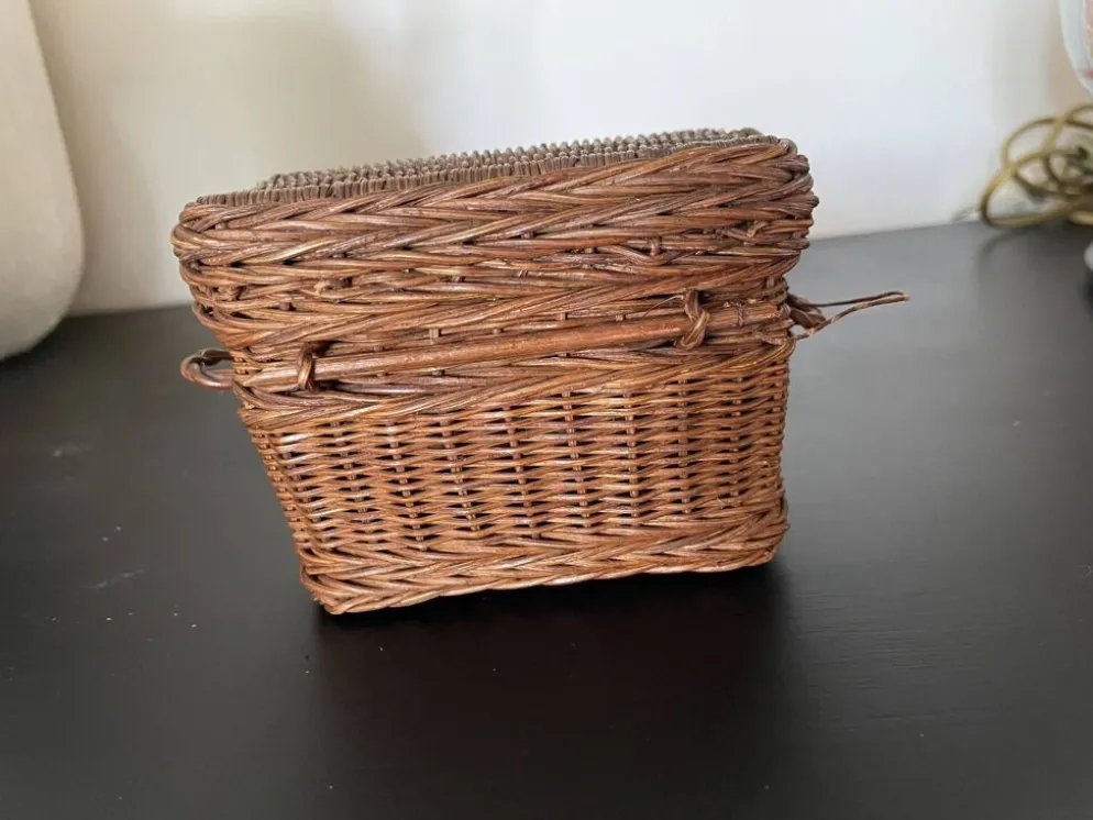 Malle rotin miniature jouet 19eme