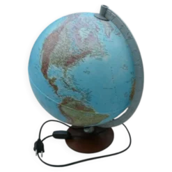 mappemonde lumineuse base en bois Teccnodidattica