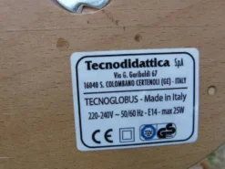 mappemonde lumineuse base en bois Teccnodidattica