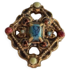 Marc Roussel Croix céramique polychrome