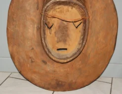 Masque africain baoule lunaire ou kplé kplé (côte d'ivoire)