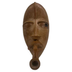 Masque africain bois clair