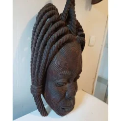 Masque africain bois Côte d'Ivoire Baoulé