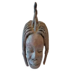 Masque africain bois Côte d'Ivoire Baoulé