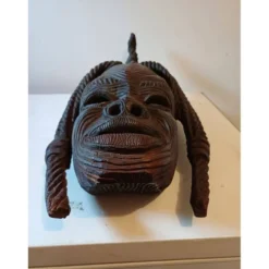 Masque africain bois Côte d'Ivoire Baoulé