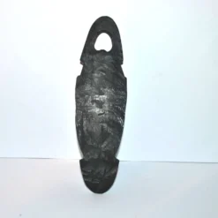 Masque africain en bois d'ébène - tête barbue vintage afrique ethnique 22x7