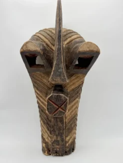 Masque africain Songye Kifwebe – art tribal Congo RDC, bois sculpté
