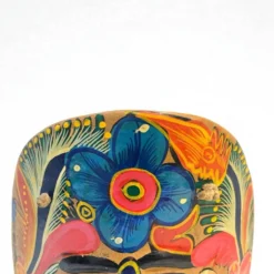 Masque Art populaire du Mexique en terre cuite colorée, années 70