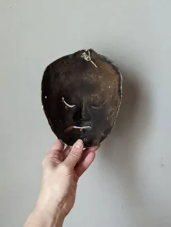 Masque de théâtre Indonésie bronze antique