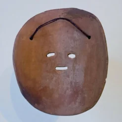 Masque du Mexique en terre cuite colorée, années 70, mexicain
