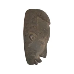 Masque en bois vintage Afrique Art Tribal Cérémonial Congo 38cm