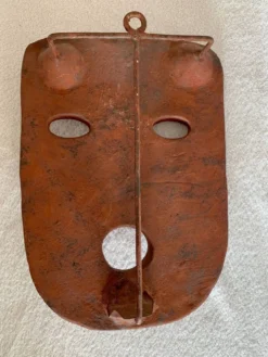 Masque en terre cuite italienne, années 60