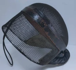 masque escrime métal cuir début xxème