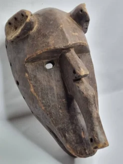 Masque Hyène Suruku du Korè, Mali Bamana – Bois sculpté, 33 cm