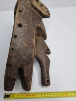 Masque Hyène Suruku du Korè, Mali Bamana – Bois sculpté, 33 cm