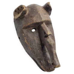 Masque Hyène Suruku du Korè, Mali Bamana – Bois sculpté, 33 cm