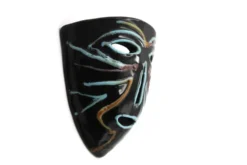 Masque mural Accolay en céramique noire, années 60