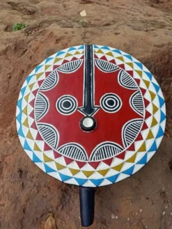 Masque mural africain Bwa Mossi en bois sculpté –Décoration murale ethnique
