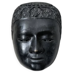 Masque mural en bronze Asie fabrication artisanale