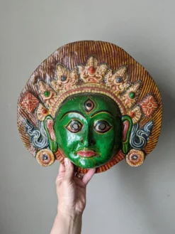 Masque mural Tibet fabrication artisanale décoration ethnique tribal