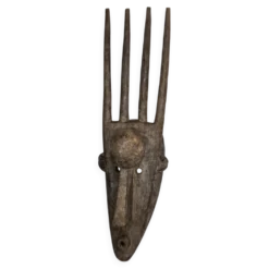Masque N'Tomo Bambara, Mali, Bois Sculpté, Patine Ancienne, XXe, 64 cm