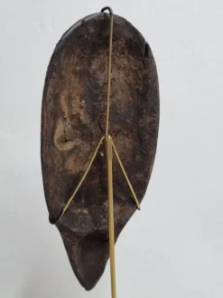 Masque passeport africain ancien Dan Mahou à long bec, 19 cm