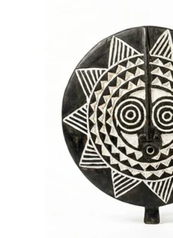 Masque solaire Bwa Ø40 tribal — l’œil du zénith