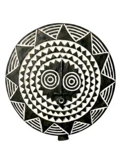 Masque solaire tribal Ø40cm — Le cinquième rituel