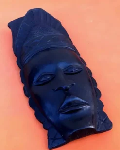 Masque à suspendre Visage Africain Bois d' ébène
