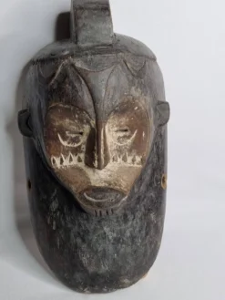 Masque tribal ancien Fang Ngil,Art africain traditionnel, Gabon, XXe, 40 cm