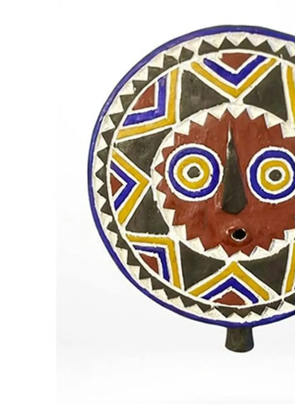 Masque tribal polychrome Ø40cm — Magma Quadra
