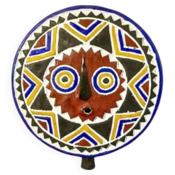 Masque tribal polychrome Ø40cm — Magma Quadra