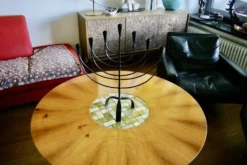 Menorah en fer forgé et battu suéde 1950