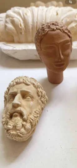 Mini Tête sculptée tête cuite