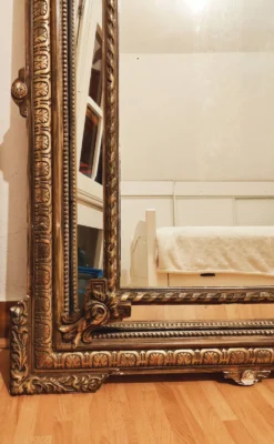 Miroir ancien a parcloses – style louis xv/baroque